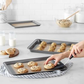 2-pack of non-stick silicone baking mats with macaron cookie template