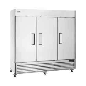 60.42 Cu.ft Upright Freezer, 82.5" Wide, 3 Doors, Auto-Defrost, 12 Adjustable Shelves
