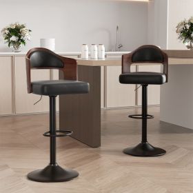 Swivel Bar Stools Set of 2 Seat Adjustable Height