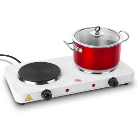 2000W Double Electric Burner Portable Dual Counter Stove Countertop Hot Plate