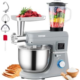 6 Speed 5 IN 1 Stand Mixer 7.4 Qt Stainless Bowl; Dough Hook