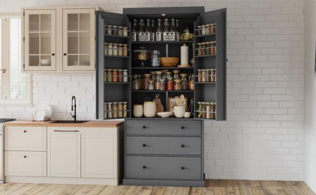 77inch Farmhouse Kitchen Pantry
