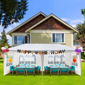 10'X20' Outdoor Party Tent with 4 Removable Sidewalls; Waterproof Canopy Patio Wedding Gazebo