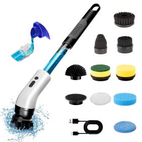 5 pc.Electric Self Rotating Cleaning Brush, Waterproof Rotating Washer, Can Add Cleaning Solution