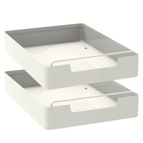 2Pcs Pull Out Cabinet Organizers Sliding Shelf Spice Rack Carbon Steel Roll Out Drawers