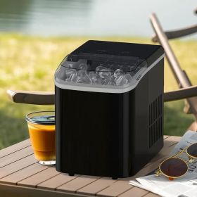 Countertop Ice Maker with Ice Scoop, 9 Bullet Ice in 6 Mins, 24.5lbs/24H