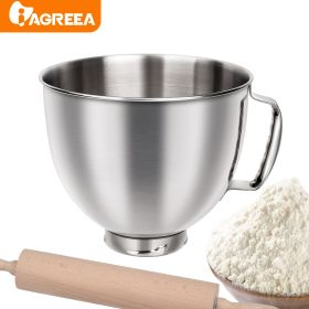 Stainless Steel Mixing Bowl With Handle Suitable For 4.5QT/5QT Kitchenaid Stand Mixers