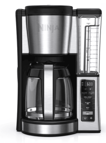 Ninja 12-Cup Stainless Steel Coffee Maker, Glass Carafe, CE250